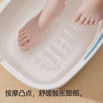 本迪泡脚桶加高23CM带手提足浴桶养生家用洗脚便携按摩盆免安装不漏电