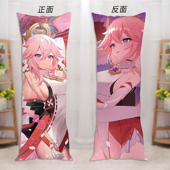 麋鹿星球原神周边八重神子等身抱枕成人二次元动漫同人玩偶靠垫枕定制