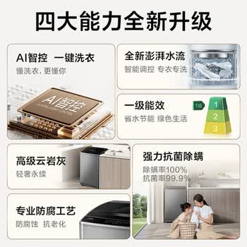 TCL 京东联名款波轮洗衣机全自动8KG一级能效小型家用家电宿舍租房京东自营B80L2R