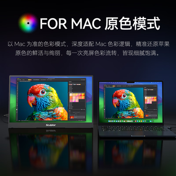 雕塑家15.6英寸4K便携式显示器 100%sRGB广色域 电脑笔记本手机副屏 PS4/5扩展屏分屏一线直连MU156LT