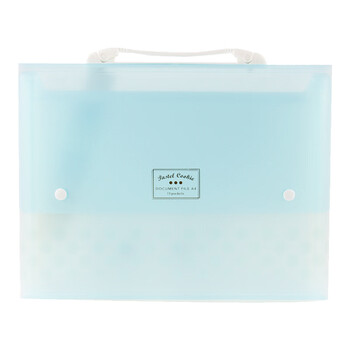 国誉(KOKUYO)A4手提式风琴包淡彩曲奇文件夹 12层13袋 蓝色1个 WSG-DFC130B 国誉(KOKUYO)A4手提式风琴包淡彩曲奇文件夹 12层13袋 蓝色1个 WSG-DFC130B