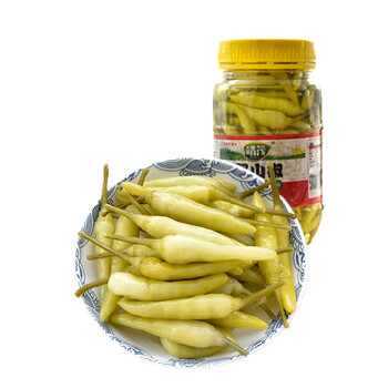 广西特产 百色靖西 靖茂野山椒酸辣泡椒 720g瓶装 泡菜泡凤爪调料