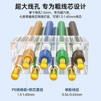秋叶原(CHOSEAL) 超六类网线水晶头 超6类万兆工程级网络连接器 Cat6a屏蔽RJ45电脑网线接头两件式 50个 QS9076Z50 秋叶原(CHOSEAL) 超六类网线水晶头 超6类万兆工程级网络连接器 Cat6a屏蔽RJ45电脑网线接头两件式 50个 QS9076Z50
