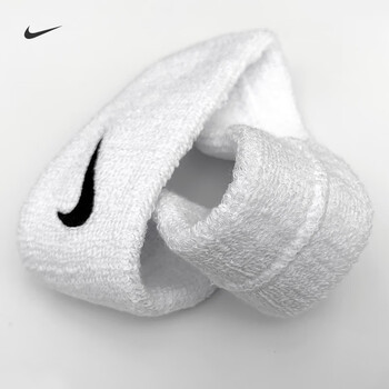 耐克（NIKE）运动吸导汗头带跑步健身束发带防止汗头箍新款白色N1012407101OS
