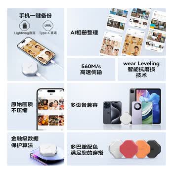 VEIGLO移动固态硬盘500GB（PSSD）苹果手机直连Type-c3.2 iPhone16 安卓手机电脑两用外接硬盘