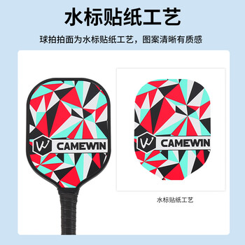 凯威（CAMEWIN）匹克球球拍套装专业款入门碳纤维pickleball热压皮克球几何双拍板