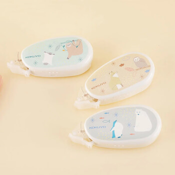 国誉(KOKUYO)学生点点胶·mofu-mofu便携紧凑型点状胶粘贴胶带 本体 浅灰1个 WSG-DM5M45-06LM