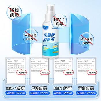 海氏海诺便携出行HPV次氯酸消毒喷雾100ml*3消毒水母婴可用公共环境消毒