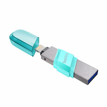 闪迪（SanDisk）128GB Lightning USB3.0 苹果手机U盘 豆蔻绿色 读速90MB/s MFI认证 iPhone/iPad手机电脑两用U盘