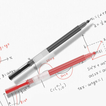 小米巨能写中性笔 10支装 红色 0.5mm 商务办公学生中性笔会议笔