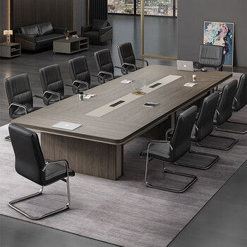 森菲亚会议桌长方形板式大型会议室培训桌椅组合工作台5.6*1.5米单桌 森菲亚会议桌长方形板式大型会议室培训桌椅组合工作台5.6*1.5米单桌