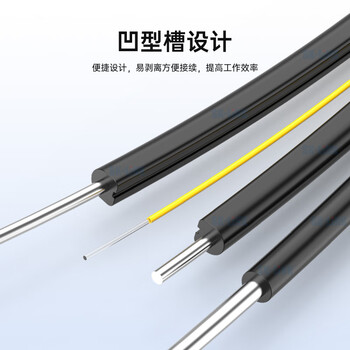 SK-LINK 皮线光纤单模单芯 室外1芯3钢丝SC-SC尾纤光缆入户光纤网线 低烟无卤250米SWGLSM-250M(SC)