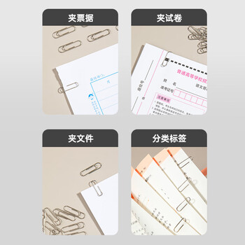 齐心（COMIX）【超级爆款】1000枚29mm金属回形针 3#曲别针镀镍防锈 100枚/盒 10盒装 办公室具用品 EBP00018镍