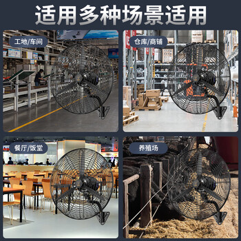 钻石牌壁扇工业风扇大风力电风扇牛角扇大功率工厂车间商用立式工业大风扇吹除甲醛FS-75