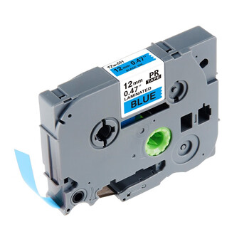 天威标签色带适用兄弟标签机色带覆膜标签带 标签打印机色带不干胶标签纸 TZw-531 蓝底黑字12mm