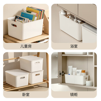 禧天龙桌面收纳盒杂物零食储物盒厨房收纳置物架 无盖款 20.5L奶白1个装 禧天龙桌面收纳盒杂物零食储物盒厨房收纳置物架 无盖款 20.5L奶白1个装