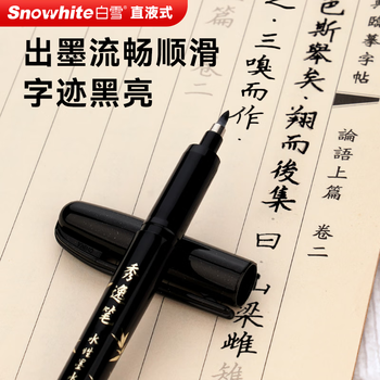 白雪(snowhite)直液式秀丽笔勾线笔软笔式毛笔入门初学者套装练字书法大楷绘画美工笔12支 pm32 白雪(snowhite)直液式秀丽笔勾线笔软笔式毛笔入门初学者套装练字书法大楷绘画美工笔12支 pm32
