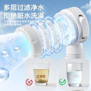 佳立方旅行花洒过滤净水美肤护发增压出水酒店通用便携收纳手持淋浴喷头 佳立方旅行花洒过滤净水美肤护发增压出水酒店通用便携收纳手持淋浴喷头