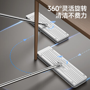 五月花平板拖把33CM*1配布杆长124CM刮刮桶家用一拖净免手洗2025神器 五月花平板拖把33CM*1配布杆长124CM刮刮桶家用一拖净免手洗2025神器