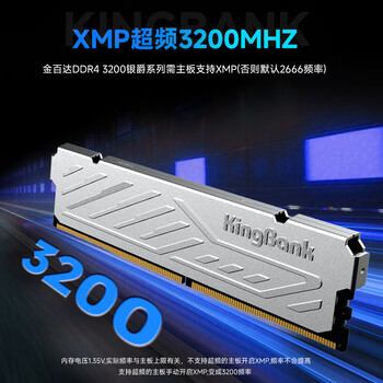 金百达（KINGBANK）64GB(32G×2)套装 DDR4 3200 台式机内存条 银爵 适配黑神话悟空