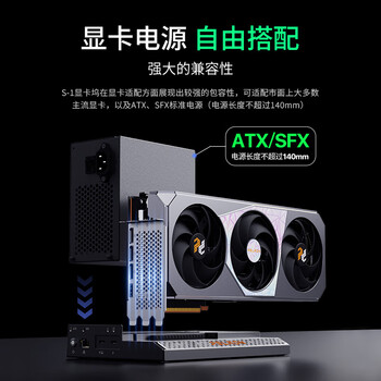 磐镭LINK S-1 笔记本电脑显卡拓展坞 双雷电3外接显卡扩展坞 兼容USB4迷你PC轻薄本外接独显M.2硬盘