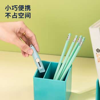 得力（deli）迷你随身美工刀快递刀壁纸刀小萝卜小刀拆快递开箱刀文具小号学生美术裁纸刀 2020颜色随机