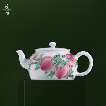 中国美術 粉彩福壽双全蝙蝠 壽 花柄 大茶壺 大急須 水注 中國景德鎮 茶道具 s-l1200.jpg