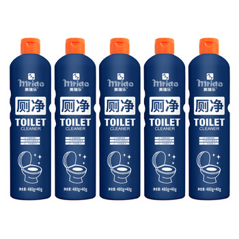 美瑞乐除菌洁厕灵卫生间厕所马桶洁厕液 除尿垢除臭芳香洁厕剂520g*5瓶