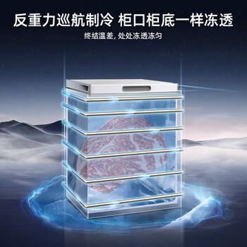美菱100L单温家用冷柜直冷定频一级能效-35°深冷速冻机械控温PCM面板BC/BD-100DT白