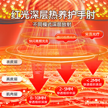 辽远【红光理疗】充电加热护肘网球肘理疗专用热敷护具胳膊手臂按摩仪