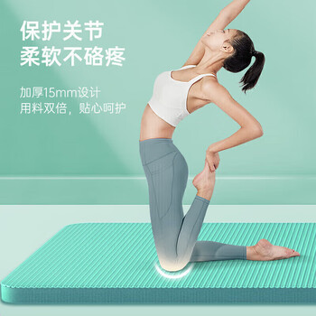 李宁（LI-NING）瑜伽垫健身厚专业女士室内跳操垫子防滑静隔音减震儿童舞蹈青