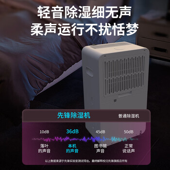 先锋（SINGFUN）除湿机/抽湿机家用14升/天20-40㎡ 衣帽间烘干衣机书房吸湿器APP负离子除湿净化一体机CFS12B-25AZ