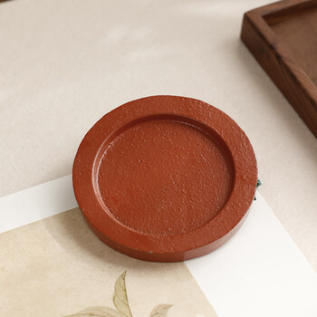 漢墨 唯吾知足镇尺镇纸 铸铁学生初学者书法文镇毛笔笔架 文房四宝礼品把玩镇尺子