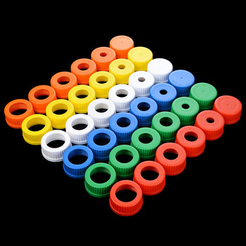 化科 GL45试剂瓶PP塑料瓶取样瓶塑料蓝盖瓶药瓶耐酸碱耐高温样品瓶空瓶子化学实验 PP 红盖 平底