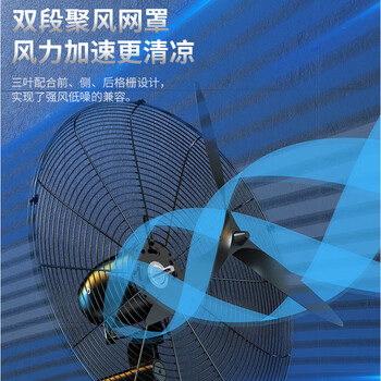 钻石牌壁扇工业风扇大风力电风扇牛角扇大功率工厂车间商用立式工业大风扇吹除甲醛FS-75