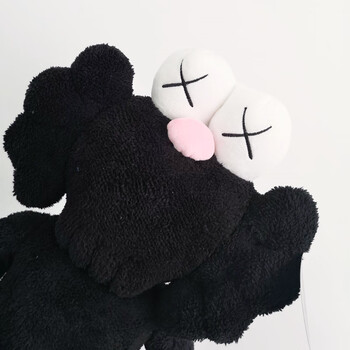 芝麻街kaws公仔网红娃娃x玩偶bff毛绒玩具520情人节礼物送女友 黑色