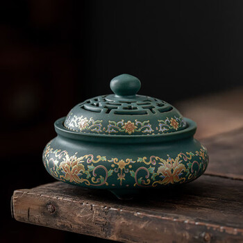 景泰蓝熏香炉- 京东