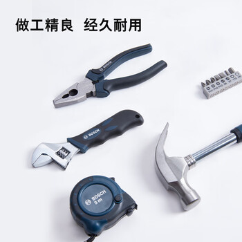 BOSCH家用多功能五金工具(108件)手动工具箱 家装维修桌椅拆装电脑拆机