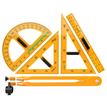 六鑫三角板教师用量角器学具教具磁性小学生初中生数学教具文具学习用品开学季教师节送礼礼物