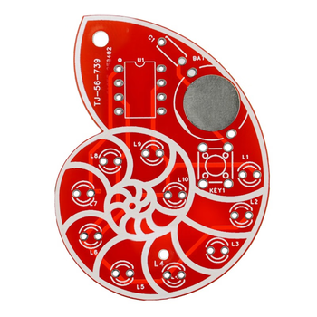 伍陆电子LED贝壳流水灯 散件循环闪灯 电子DIY套件按键唤醒TJ-56-739 全套散件