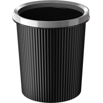 本迪压圈垃圾桶三只装11L黑色厨房客厅家用大号卫生间办公室宿舍纸篓