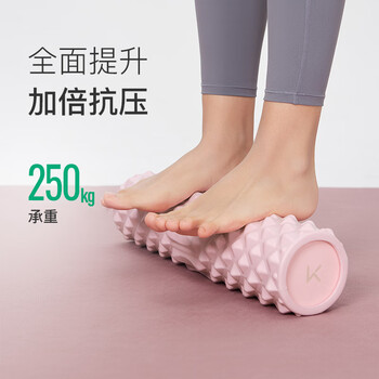 Keep 泡沫轴肌肉放松狼牙棒按摩棒泡沫滚轴瑜伽器材 便携款樱花粉