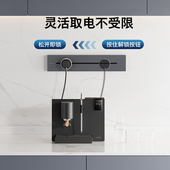 飞利浦（PHILIPS）明装轨道插座开关插座面板壁挂式免开槽可移动滑轨插板餐边柜导轨式滑动排插42cm轨道+2个适配器灰