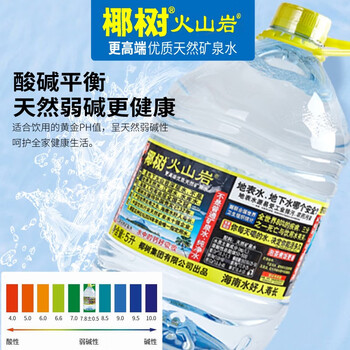 椰树火山岩饮用天然矿泉水 5L*2桶 整箱装 饮用水 正宗海南特产 椰树火山岩饮用天然矿泉水 5L*2桶 整箱装 饮用水 正宗海南特产