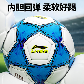 李宁足球5号成人初中小学生中考专用比赛训练标准五号耐磨青少年足球
