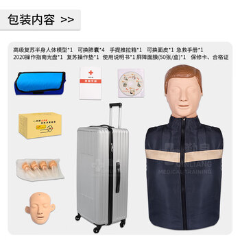 勤良CPR人工呼吸急救培训教学模型 气道开放胸外按压 心肺复苏训练假人QL/CPR130 心肺复苏训练假人