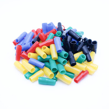 绝缘软套管色套冷压端子护套电线接线端子铜鼻子套线管绝缘软护套v15