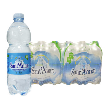圣安娜（Sant' Anna）天然饮用水 500ml*24 整提装意大利原装进口高海拔天然泉水