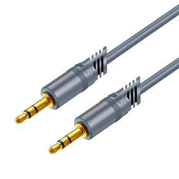 晶华3.5mm公对公AUX音频线 手机音响车载连接线平板笔记本电脑耳机车用音箱转换对录线 灰色1.5米A240E