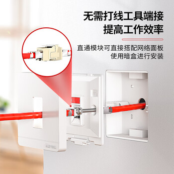 安普康（AMPCOM）网络直通头六类屏蔽 RJ45网线连接延长器 水晶头转接头网线双通头 AMCAT6B0802